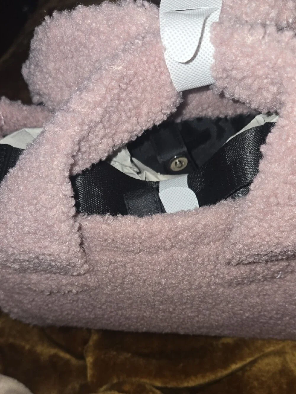 Pink Sherpa Tote Bag Nwt